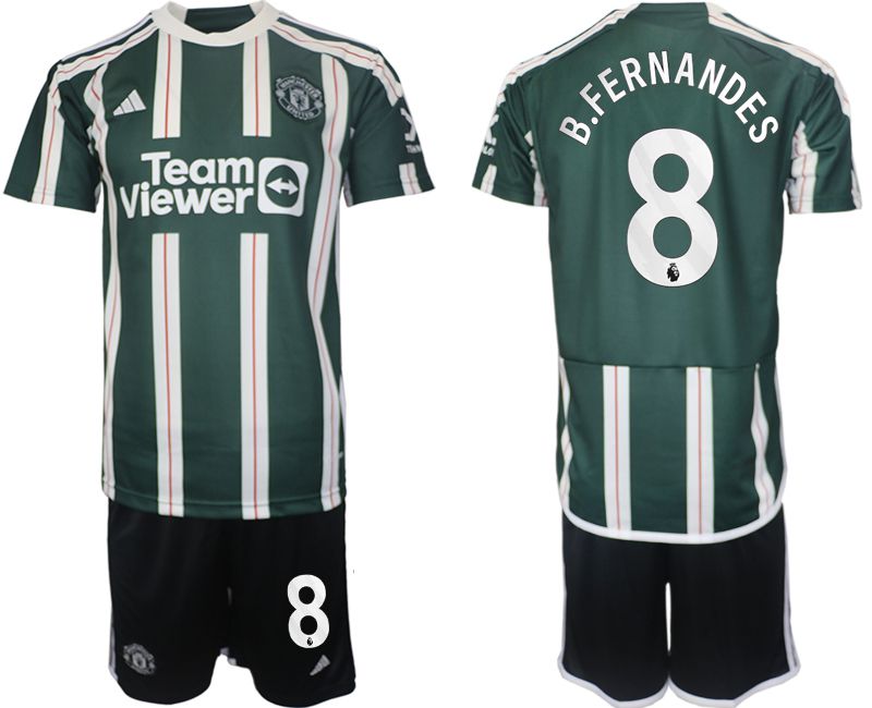 Men 2023-2024 Club Manchester United away green #8 Soccer Jersey